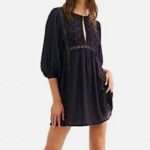 NWT Free People Charlotte Embroidered Tunic Dress